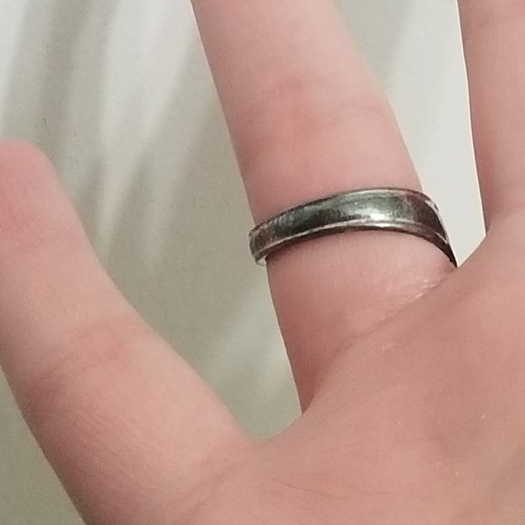 vtg 1847 Rogers Bros silver plate wraparound ring - Picture 5 of 10